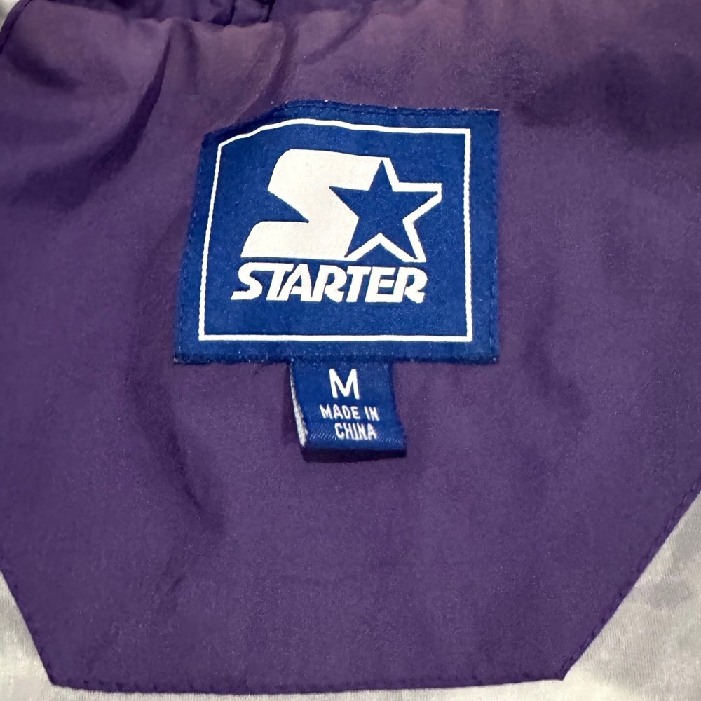 Vintage 90s Starter LSU Tigers Windbreaker Jacket Mens Medium Purple Full Zip - Picture 5 of 11